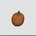 Fresh Orange Round Pumpkin With Green Stem For Healthy Cooking Recipes