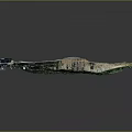 Detailed Terrain Model Featuring Green Vegetation and Exposed Quarry Area Structure