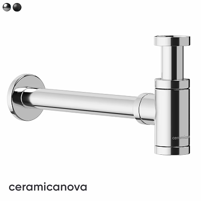 Chrome Metal Decorative Ornament Set For Bathroom Home Wall Mounted Rod Design 3d model