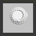 Silver Snake Coiled Around White Cylindrical Pillar On White Square Platform With Dark Background