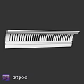 White Architectural Component With Perforated Design And Elongated Shape For Decorative Use