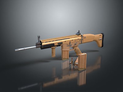 modern rifle semi-automatic rifle combat rifle battle rifle 3d model