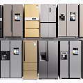 Modern refrigerator combination double door refrigerator smart refrigerator 3d model