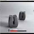 Two Black Wooden Stools With Unique Wood Grain And Modern Design In Minimalist Setting