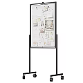 Mobile Architectural Design Display Boards With Sketches Photos On Stands