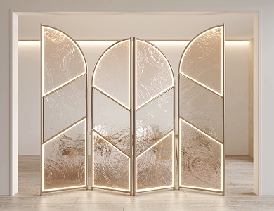 Screen partition glass screen 3d model