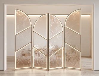 Screen partition glass screen 3d model