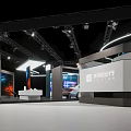 Ruchee Travel Smart Mobility Center Exhibition Booth With Car Neon Lights And Moon Decoration