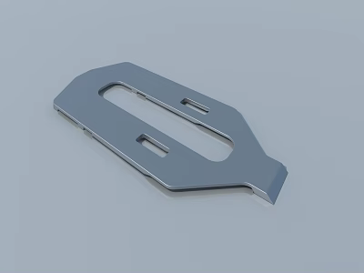 Swing Door Metal Bracket Hardware With Mounting Holes And Sturdy Design 3d model