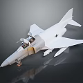 White Fighter Jet With Open Cockpit And Visible Seat On Dark Reflective Surface