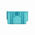 Blue Durable Plastic Storage Basket Featuring Ventilated Design for Home Organization