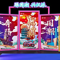 Modern Display Cabinets Shelves For Car Exhibition Hall With Bright Lighting Design