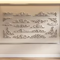 Wall Mounted Decorative Carvings With Various Classical Patterns And Framed