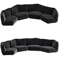 Modern Curved Velvet Sectional Sofa For Comfortable Living Room Spaces