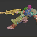 Modern Mecha Warrior Machine Armor Machine Armor Machine Warrior 3d model