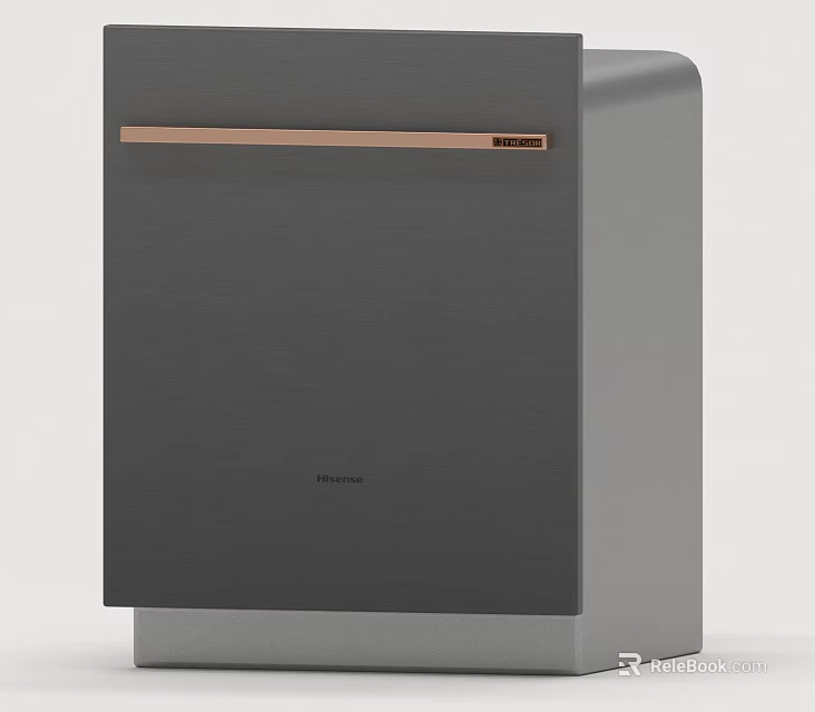 Hisense Dishwasher With Modern Sleek Design And Gray Metallic Finish For Kitchen Use 3d model 