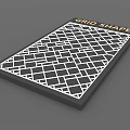 Modern Grid Shape Wall Decor with Geometric Pattern for Interior Design 3d model