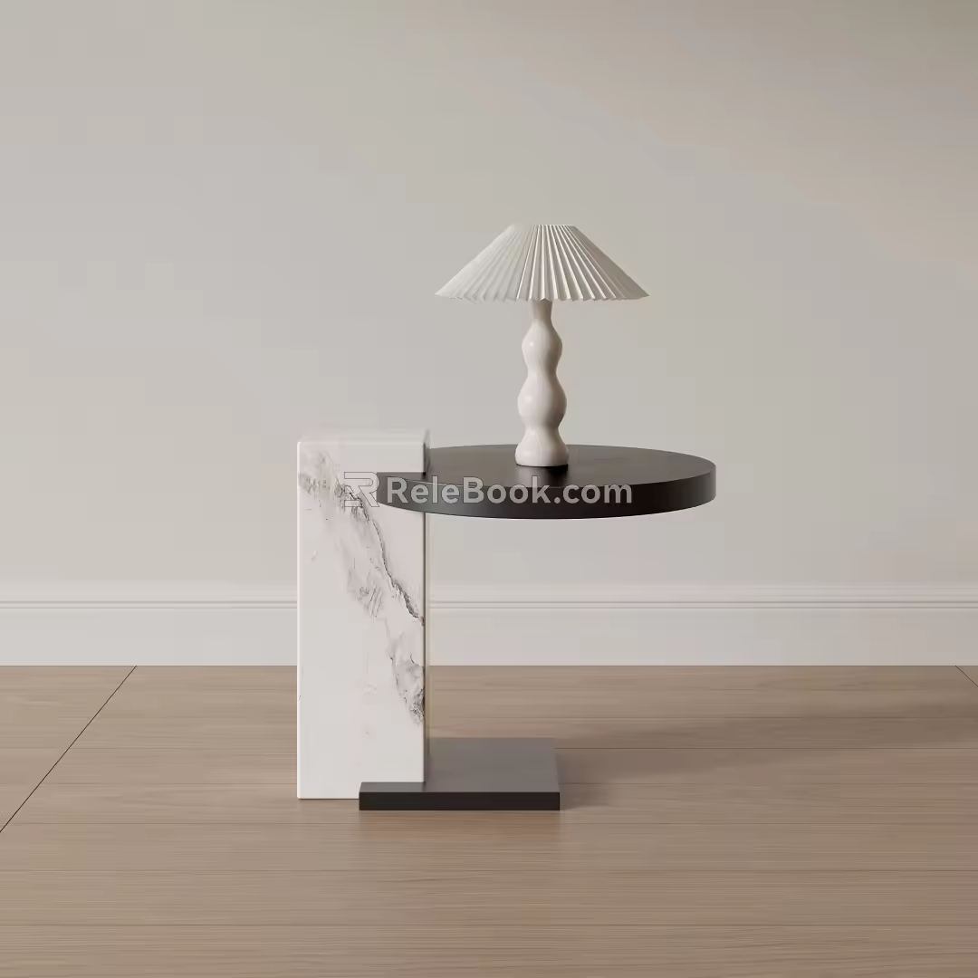 Marble Side Table Mobile Side Table Round Side Table Sofa Side Table Light Luxury Side Table 3d model