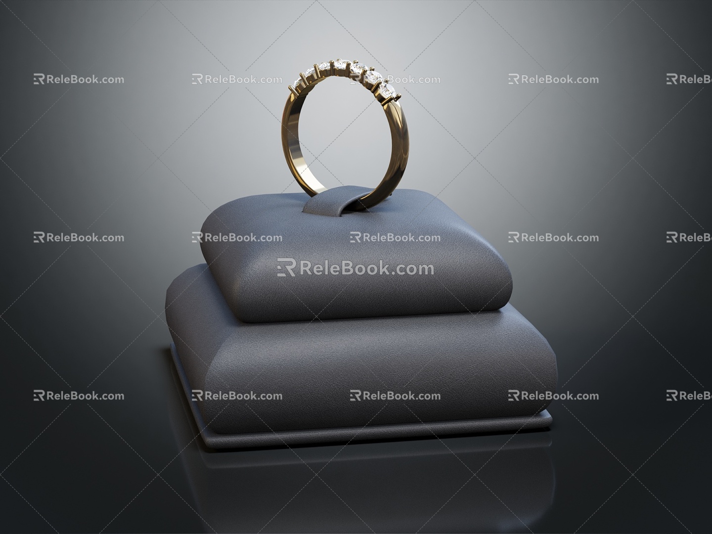 Modern Ring Diamond Ring 3d model