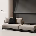 Modern Gray Sectional Sofa With Black And Gray Cushions In Minimalist Living Room