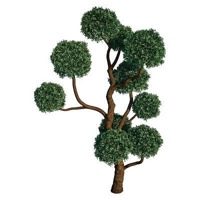modern blue podoval cypress 3d model