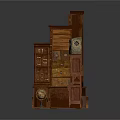 Wooden Multifunctional Storage Furniture With Drawers Cabinets Shelves And Decorative Display Item