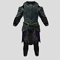 Medieval Black Weapon Armor With Decorative Details And Protective Design