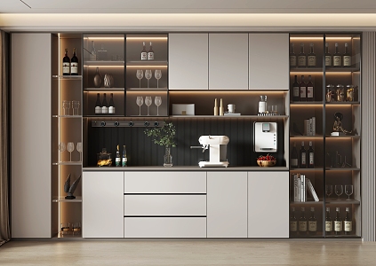 Modern Wine Cabinet Home Wine Cabinet 3d model