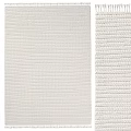 Square Rug With Woven Texture Light Color Modern Design For Living Room