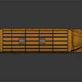 Yellow School Bus With Black Stripes Classic Design Windows And Side Door