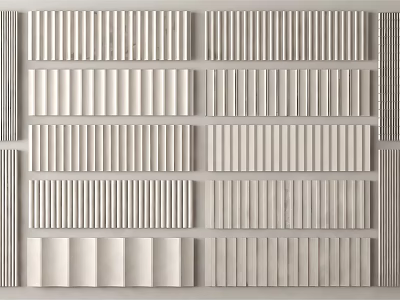 Modern Interior Wall Panels With Various Textured Patterns And Neutral Colors 3d model