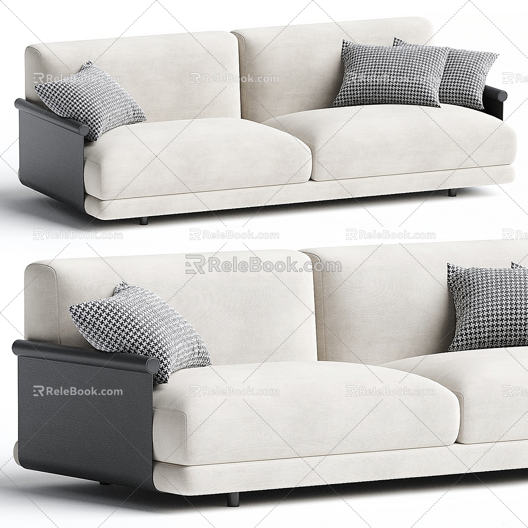 Modern double sofa 3d model