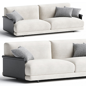 Modern double sofa 3d model