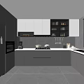 Modern Gray Kitchen With Sleek Cabinets Stainless Steel Appliances And Matte Countertop