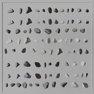 Folia stone combination cobblestone stone block rock 3d model