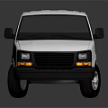 3D Rendered Modern White Commercial Van With Black Windows And Clean Exterior