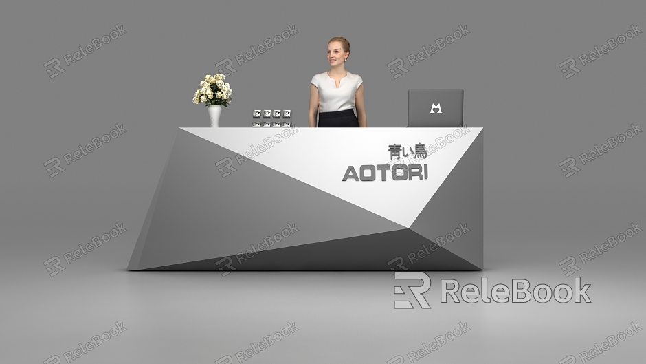 Modern reception desk model