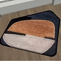 Modern shape carpet abstract shaped carpet 3d model