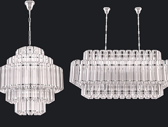 Modern crystal chandelier 3d model