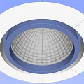 Modern Recessed Downlight Spotlight With Silver Metal Frame And White Grille