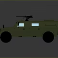 Modern Green Military Tank With Weapon Turret Armored Windows And Black Wheels