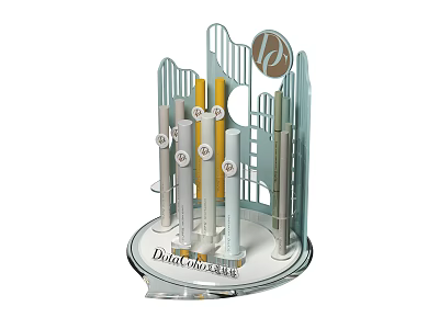 Colorful Amusement Equipment Play Structure With Markers 3d model