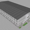 Multi Storey Modular Container Building With Windows Wheels And Staircase Exterior 3d model