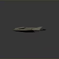 Futuristic Scifi Hovercraft With Sleek Metallic Design And Blue Illumination