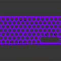 Purple Rectangular Electronic Device Tray With Honeycomb Hole Design For Mobile Phones