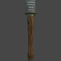 Breaching Winch Weapon Type A1 With Wooden Handle And Metal Top Structure 3d model