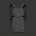 Gray Modern Backpack With Adjustable Straps And Durable Fabric For Daily Use 3d model