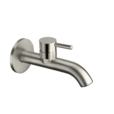 Modern Stainless Steel Wall Mounted Single Handle Faucet With Sleek Design 3d model