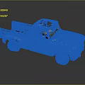 Vintage Weathered Blue Pickup Truck With Single Cab And Rustic Exterior