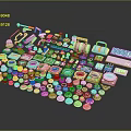 Modern tool switch electronic scale screw keyboard 3d model